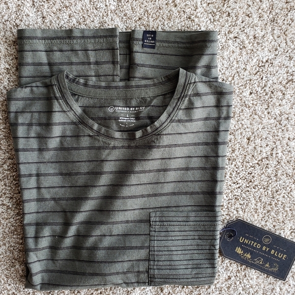 United By Blue Striped Pocket Tee Large NWT - Picture 6 of 6